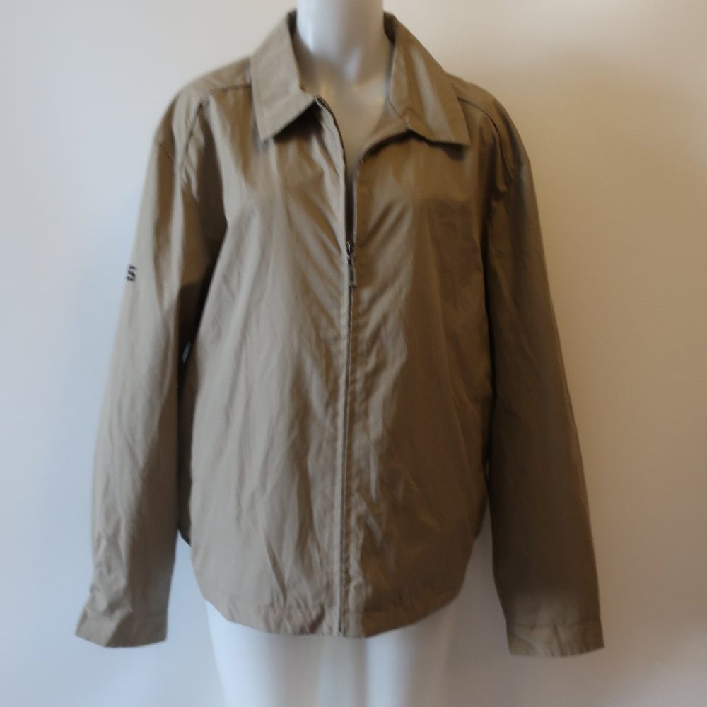NWT PING COLLECTION KHAKI TAN FULL ZIP JACKET L *